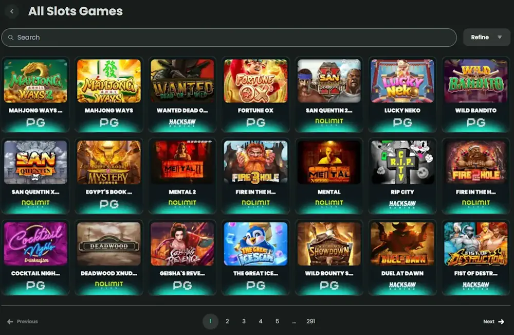 Mexican online casino: Pragmatic Play, Evolution, NetEnt, Play'n GO — 1,200 slots, SPEI and cards from day one